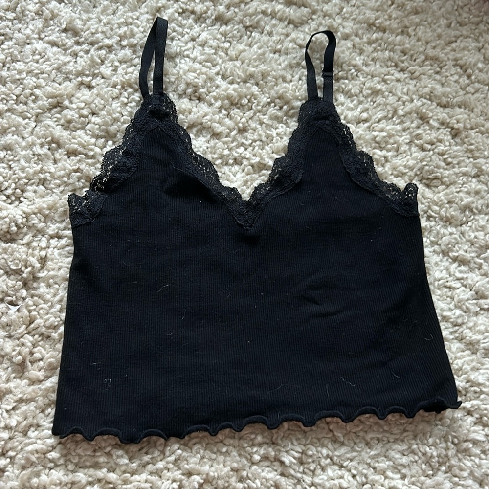 Black lace tank top